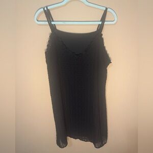 Black Sleeveless Spaghetti Strap Maxi Dress​